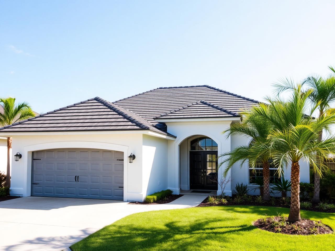 Florida home with brand new shingle roof installed by Davie roofing experts